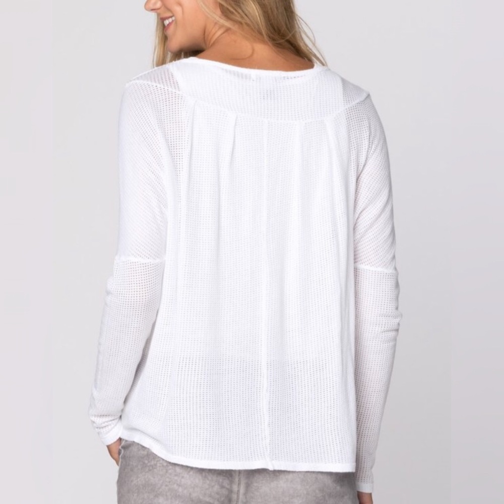 NWT XCVI white mesh shirt